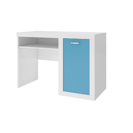 Malý dětský psací stůl se skříňkou modrá / bílá, lamino, 100x51,5 cm