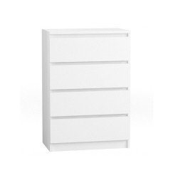 Komoda šuplíky úzká bílá do ložnice / pokoje / předsíně / chodby 60x98x40 cm