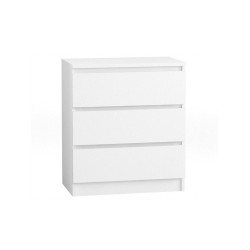Komoda šuplíky úzká bílá do ložnice / pokoje / předsíně / chodby 60x76x40 cm