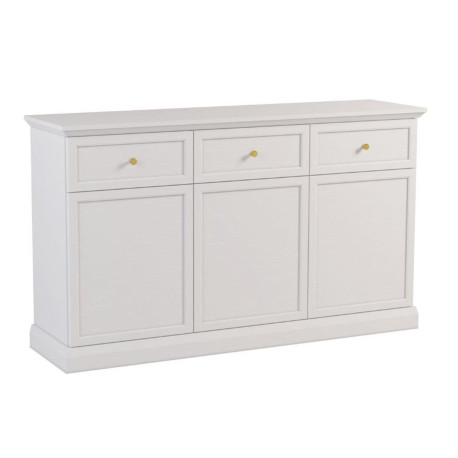 Komoda ve starožitném vzhledu 150 bílá do kuchyně / obýváku / ložnice 149x86x40 cm