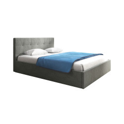 Čalouněné dvoulůžko 180x200 šedé s roštem a úložným prostorem